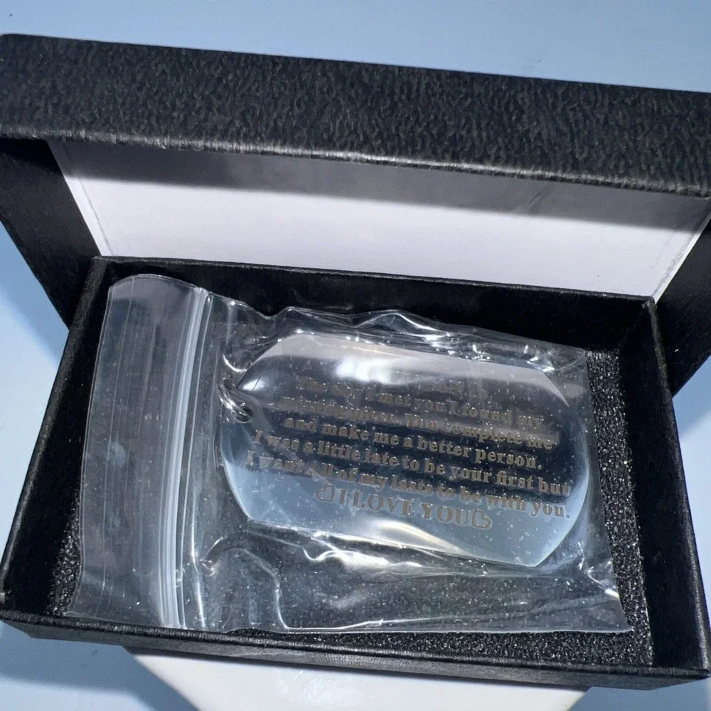 To My Man‎ You Complete Me And Make Me A Better Person Couple Gift Keychain